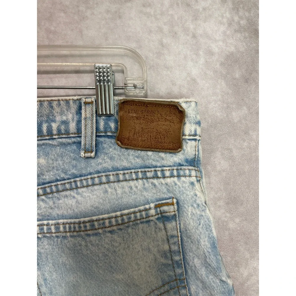 VINTAGE Levis Jean Shorts Mens 34 Blue Distressed Denim Jorts Orange Tab USA 90s